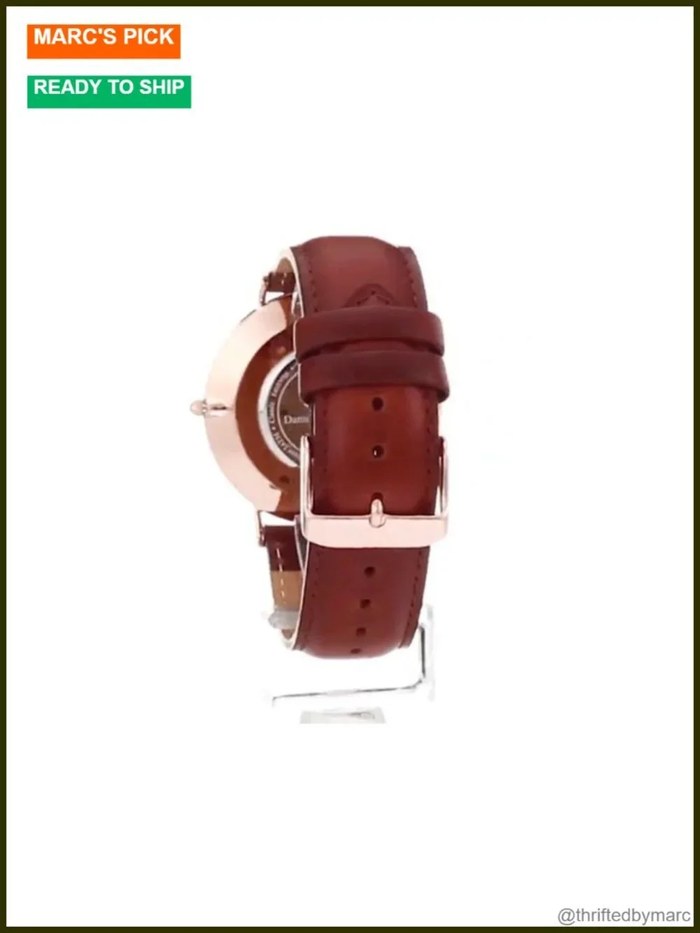 Rose Gold Plated Stainless Steel Watch with Japanese Quartz Movement Genuine
